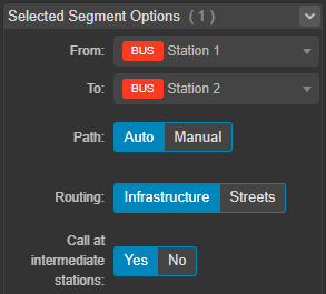 selected segments