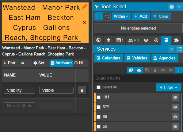 Route attributes