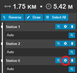 Station settings